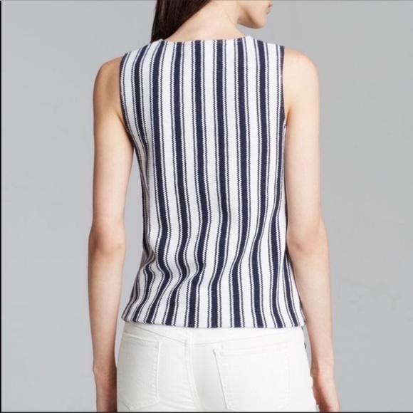 Theory Navy/White striped tank - Picture 2 of 9